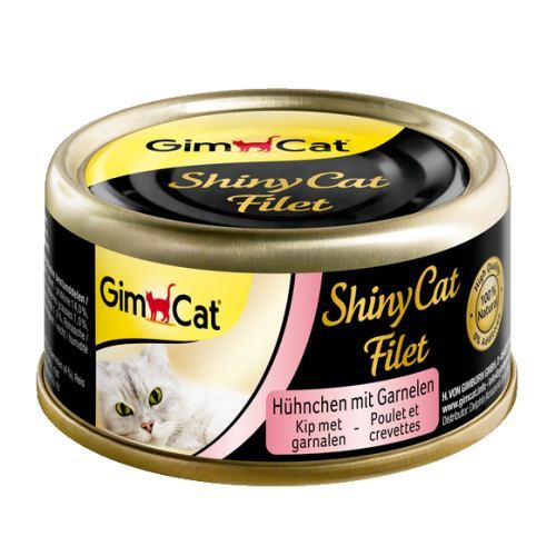 Вологий Корм Shiny Cat Filet k 70g курка та креветки