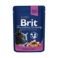Вологий Корм Brit Premium Cat pouch 100 g лосось и форель