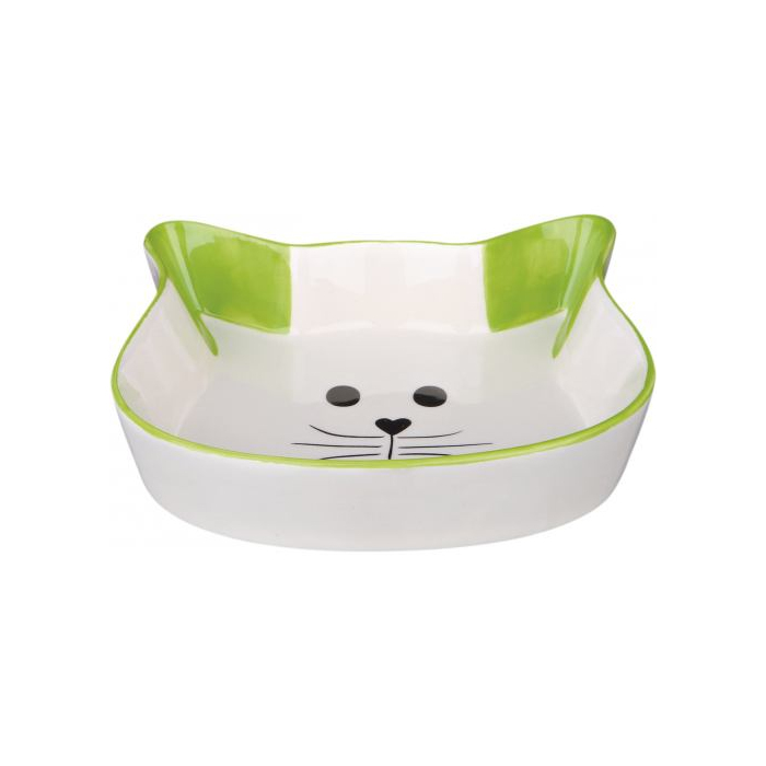 Миска Trixie для котів, у формі котячої мордочки, керамічна, 12 см, 250 мл 24494