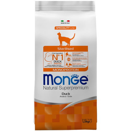 Сухий корм Monge CAT Monoprotein Kitten Duck з качкою для кошенят 1,5 кг
