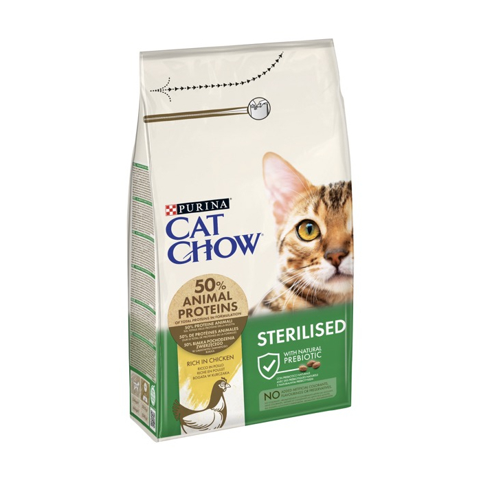 Cat Chow Sterilised Chicken для стерилізованих котів з куркою 1,5кг