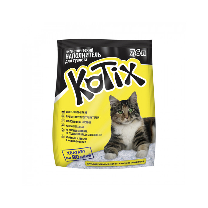 Kotix наповнювач селікогелевий без запаху 5л (2,2кг)