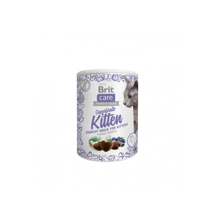 Ласощі Brit Care CAT Snack Superfruits Kitten для кошенят з куркою