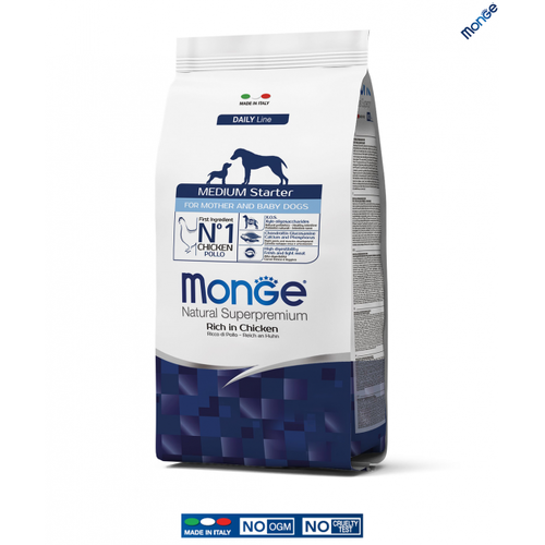 Monge Dog Medium Starter - сухий корм для собак з куркою від 10кг до 80кг 15 кг