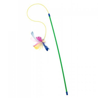 Іграшка Природа Паличка з пір'ям на резинці для кота