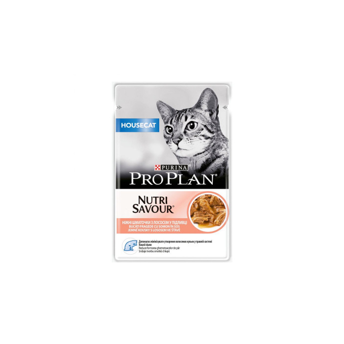 ProPlan CAT Pouch Adult Indoor Salmon вологий корм для котів з лососем в соусі