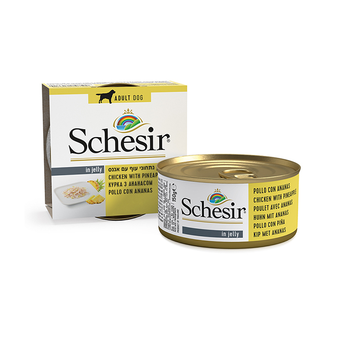 Schesir Dog Chicken Pineapple консерви для собак курка з ананасом