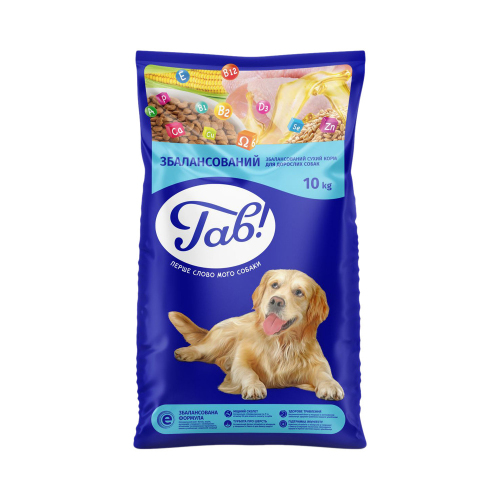 Гав сухий корм для собак з М'ЯСНИМ АСОРТІ 0,5кг