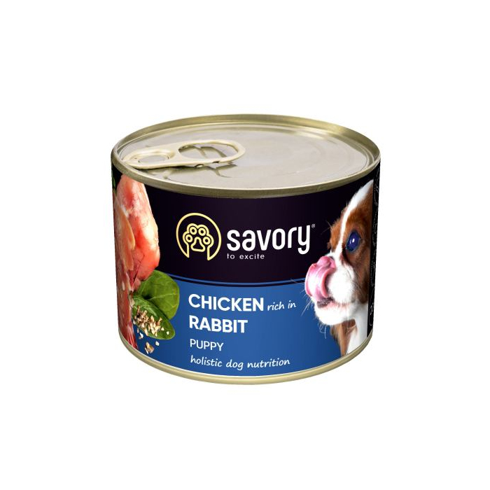 Вологий Корм Savory Dog All breeds Puppy з кроликом k 200g