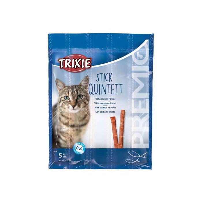 Ласощі Trixie Premio Quadro-Sticks для котів лосось та форель 5шт/упак (ціна за 1 паличку)