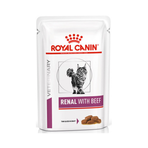 Royal Canin Renal Feline Beef Pouches вологий корм з яловичиною для котів при хворобах нирок, пауч 85г 40310019 Royal Canin