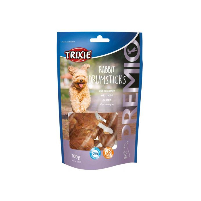 Ласощі Trixie для собак Тріксі Преміо Rabbit Drumsticks з кроликом 100г 8шт в упак