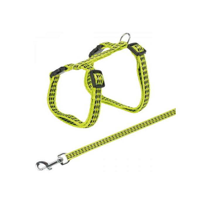 Шлейка з повідцем Trixie для котів світловідбиваюча нейлон 22–42см 10мм