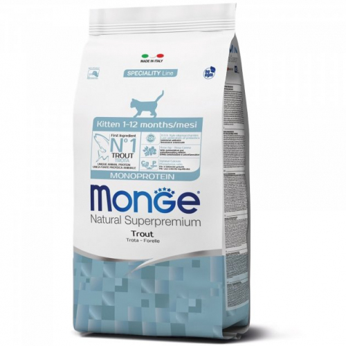 Мonge CAT Monoprotein Kitten Trota - сухий корм для котят всіх порід 1,5 кг