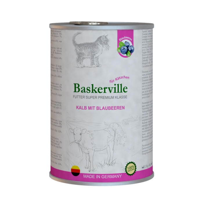 Baskerville CAT Kitten Телятина з чорницею