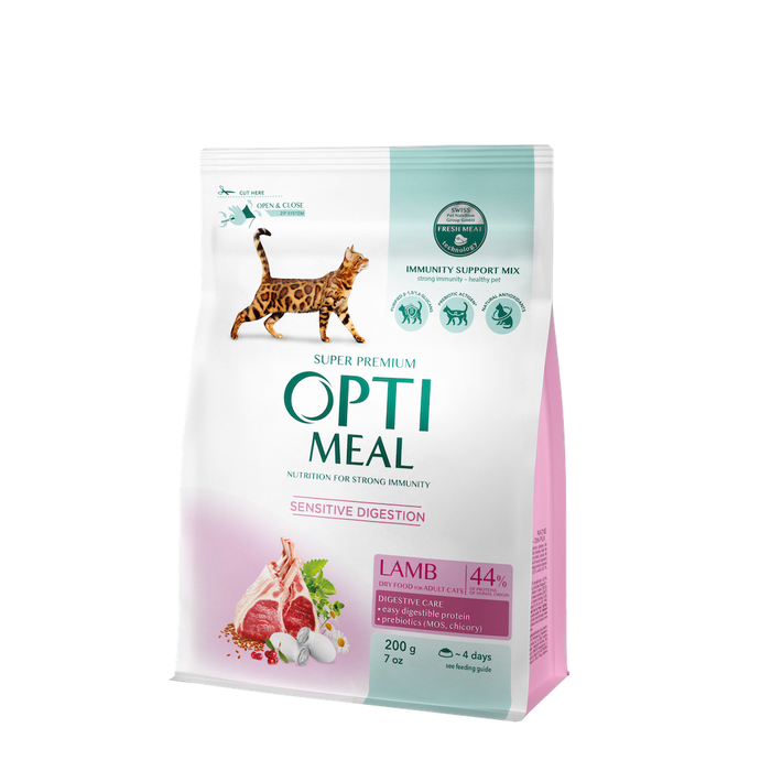 Optimeal CAT Sensitive Lamb для котів із чутливим травленням з ягням 0,2кг