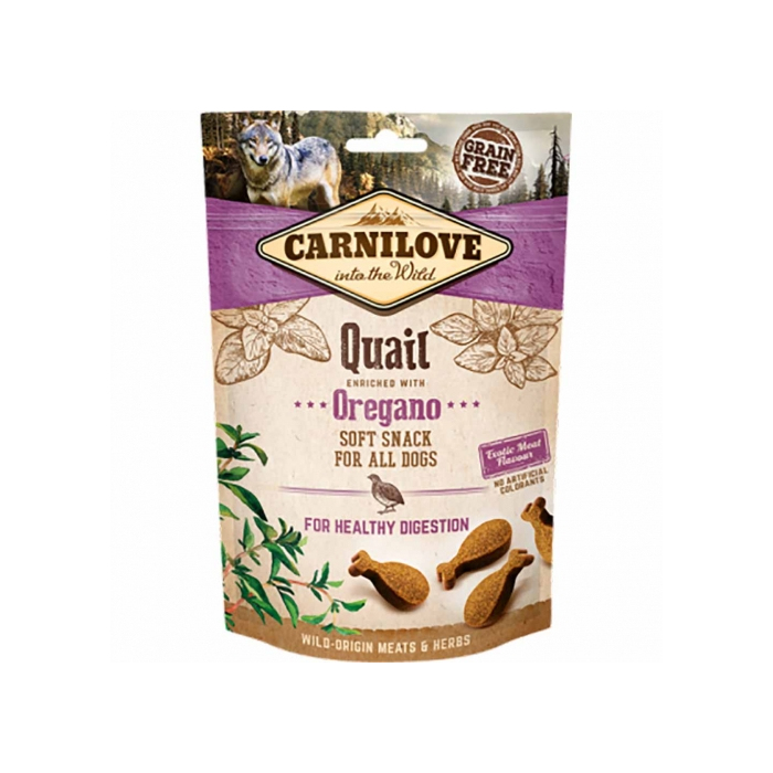 Ласощі Carnilove DOG Semi Moist для собак перепілка та орегано