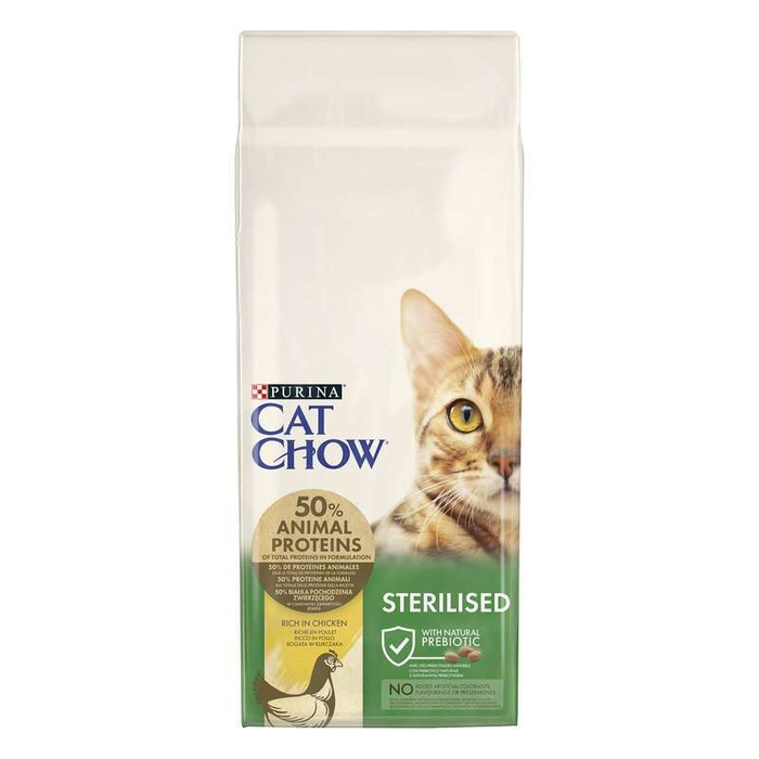 Cat Chow Sterilised для стерилізованих котів з куркою, сухий корм 15кг