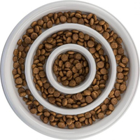 Миска Trixie для собак Повільне годування сіра пластик та термопласна гума 0,45л 23см