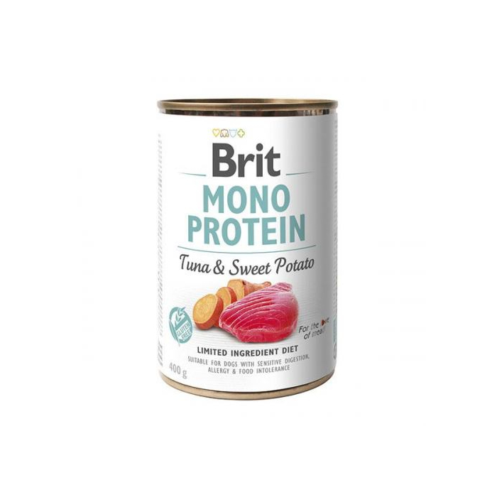 Brit Mono Protein Tuna & Sweet Potato для собак, з тунцем і бататом, консерва,