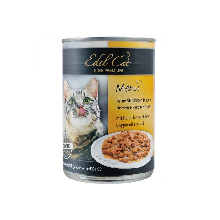 Edel Cat Can консерва для котів з куркою та качкою