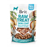 Ласощі для собак Brit Raw Treat freeze-dried Skin and Coat для шкіри та шерсті, риба і курка, 40 г 112132