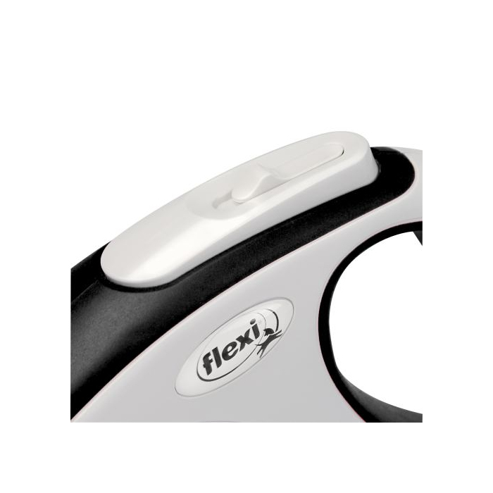 Рулетка Flexi New Comfort чорна для собак стрічка розмір M 5м