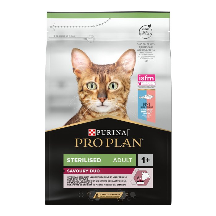 ProPlan Sterilised Adult 1+ Savoury Duo Сod & Тrout