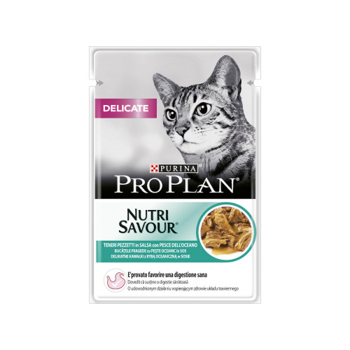 ProPlan CAT Pouch Delicate Digestion Ocean Fish вологий корм для котів з чутливим травленням океанічна риба