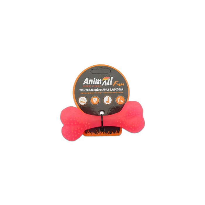AnimAll Fun іграшка кістка коралова