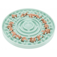 Миска Trixie для цуценят Junior для повільного годування, блакитна, пластик d=15см 34954