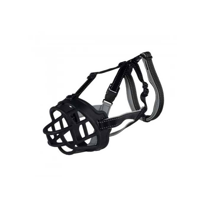 Намордник Trixie Muzzle Flex для собак, силіконовий чорний, M-L 22 см