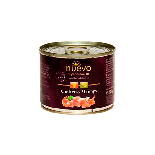 Nuevo CAT Can Adult Chicken & Shrimps вологий корм для котв з куркою та креветками