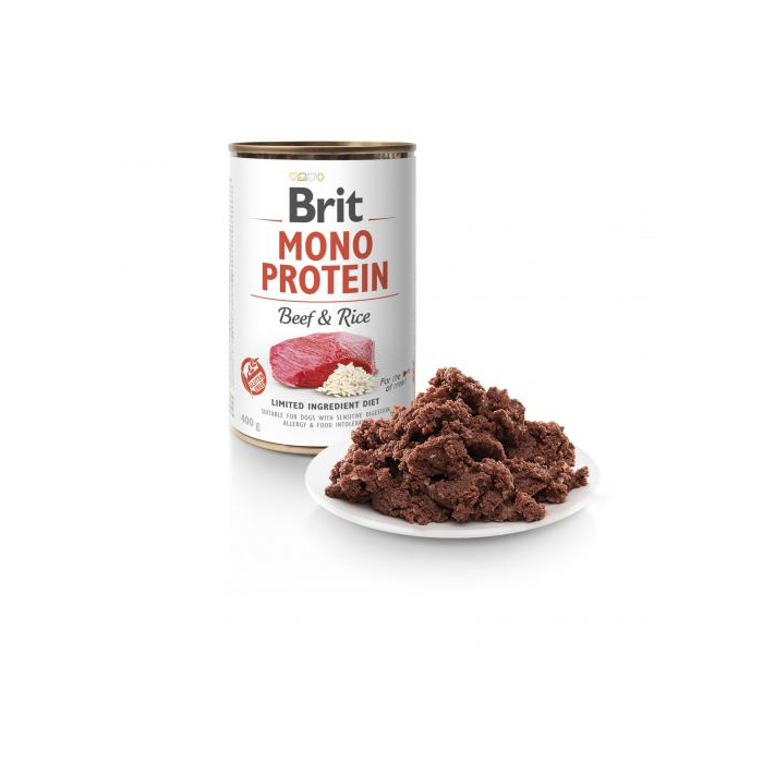 Brit Mono Protein Beef & Rice для собак, з яловичиною та рисом, консерва,