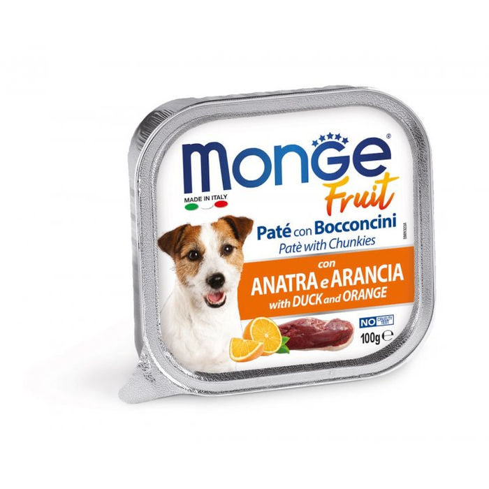 Monge DOG FRUIT Duck Orange паштет для собак з качкою та апельсином