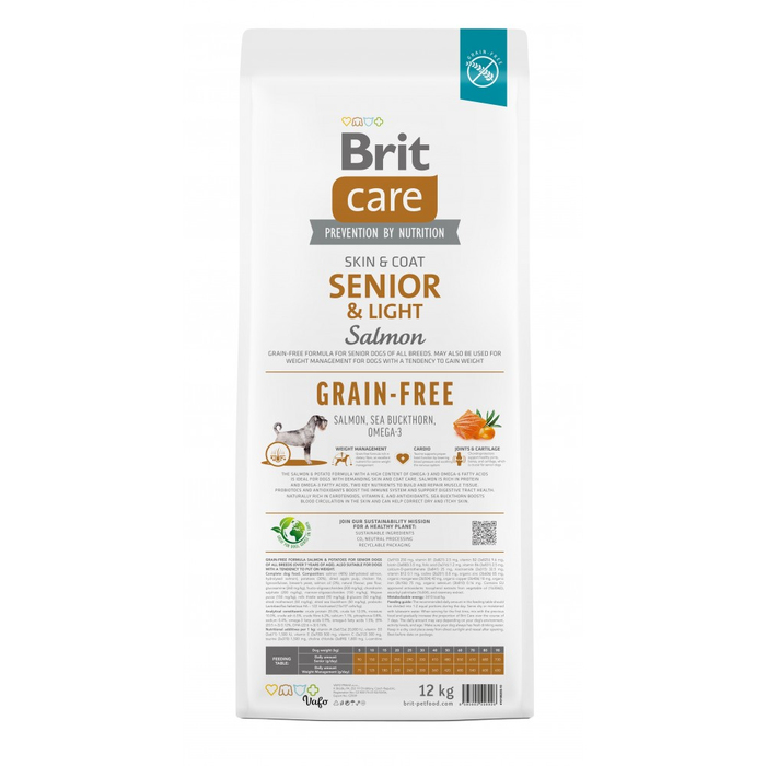 Brit Care DOG Grain-free Senior & Light для старіючих собак, беззерновий з лососем,