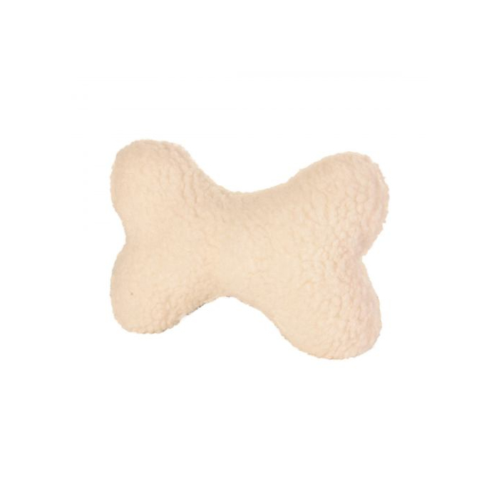 Іграшка DOG Trixie Кістка з пискавкою для собак 20 см штучне хутро