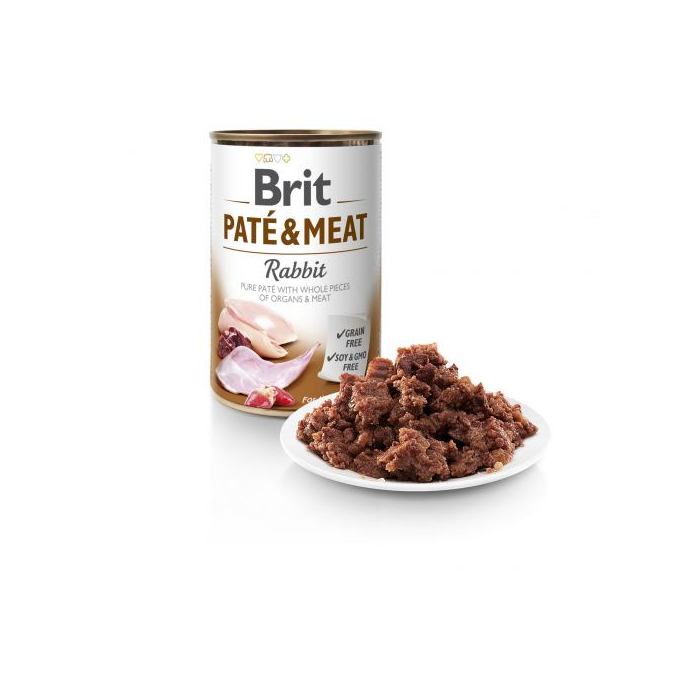 Вологий корм Brit Pate & Meat Rabbit для собак з кроликом консерва