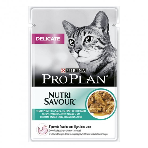 ProPlan Delicate Nutrisavour. З океанічною рибою. Для котів з чутливим травленням. Конс/кот 26х 12512902