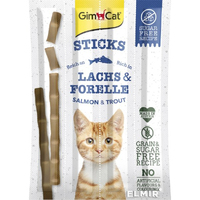 Ласощі GimCat для котів палички ГімКет Стікс з лососем та форелью 4 по 5г (ціна за 1 паличку)