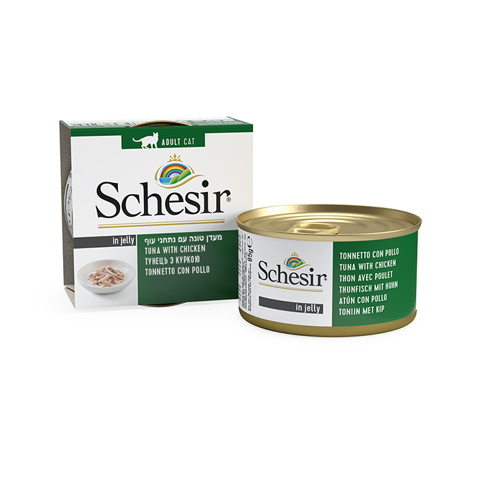Schesir Cat Tuna Chicken консерви для котів тунець з курячим філе