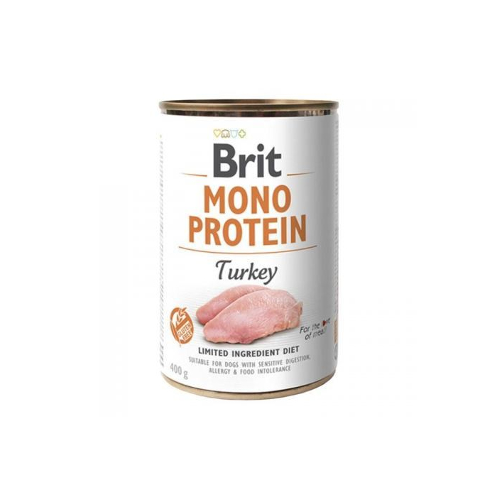 Brit Mono Protein Turkey для собак, з індичкою, консерва