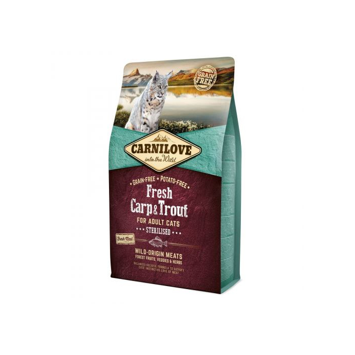 Carnilove CAT Fresh Carp & Trout для стерилізованих котів риба 0,4кг