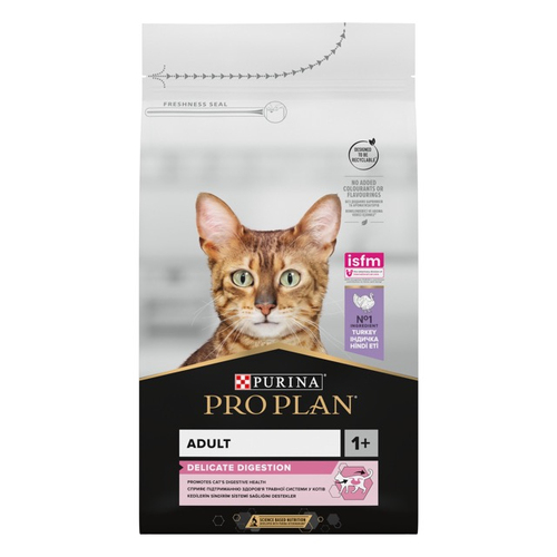 ProPlan Adult 1+ Delicate Digestion Turkey для котів з чутливим травлнням з індичкою 10кг