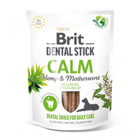 Ласощі для собак Brit Dental Stick Calm заспокійливі конопля та пустирник 7 шт 251 г