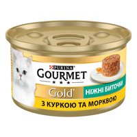 Gourmet Gold Savoury Cake Chicken Carrot консерва для котів ніжні биточки з куркою та морквою