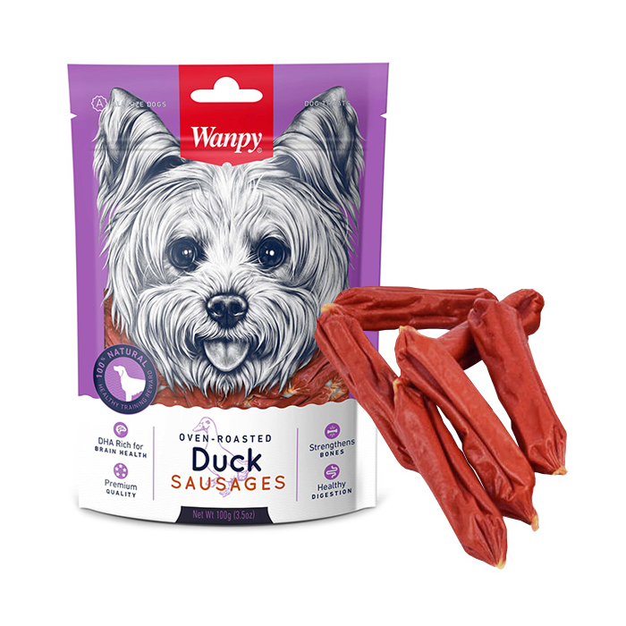 Wanpy Duck Sausages ласощі для собак сосиски з качкою