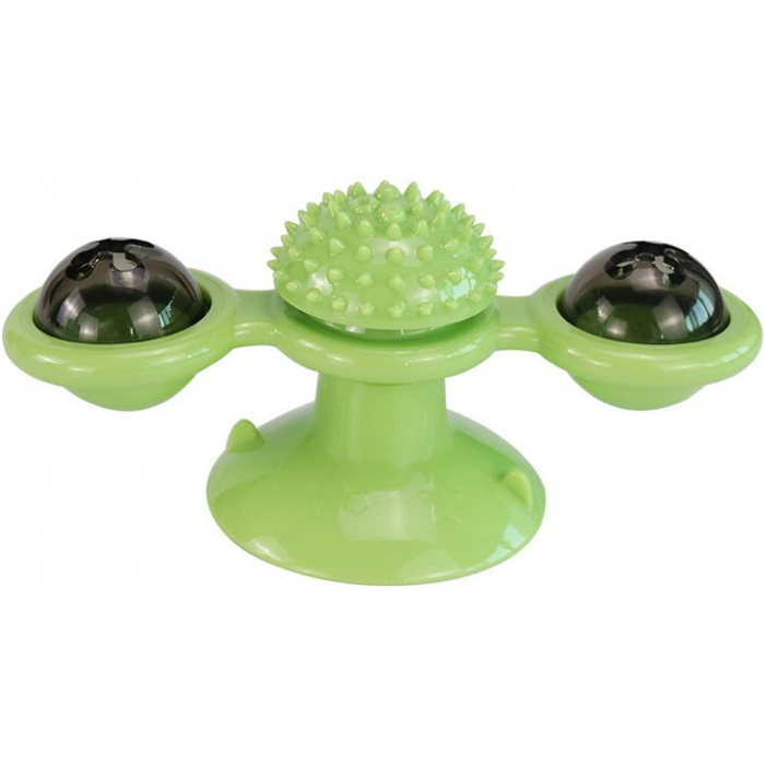 AnimAll CrazZzy Cat інтерактивна іграшка для кота на присосці зелена