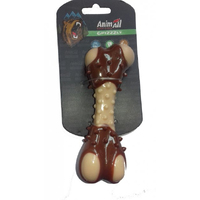 AnimAll GrizZzly іграшка для собак кістка з ароматом м'яса S бежево-коричнева