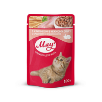 Мяу пауч вологий корм для котів з кроликом в ніжному соусі